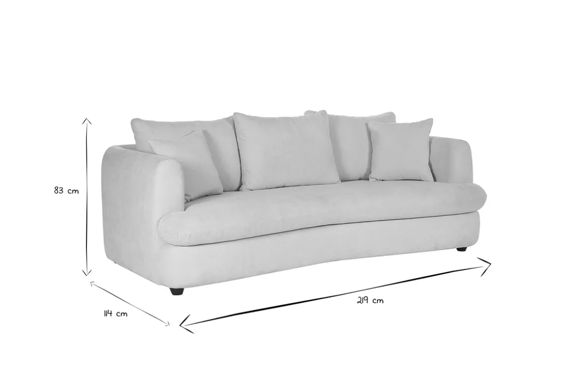Shop Miliboo Sofá cama 3-4 plazas desenfundable con forma de judía de tejido efecto aterciopelado terracota SACHA