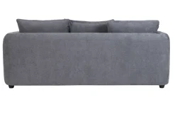 Best Miliboo Sofá cama 3-4 plazas desenfundable con forma de judía de tejido efecto aterciopelado gris antracita SACHA