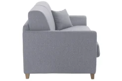 Flash Sale Miliboo Sofá cama 2-3 plazas nórdico gris y madera clara con colchón de 13 cm SKANDY