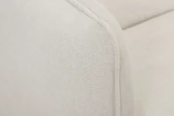 Clearance Miliboo Sofá cama chaise longue reversible 3-4 plazas de tejido efecto aterciopelado texturizado beige y madera clara ROMANE