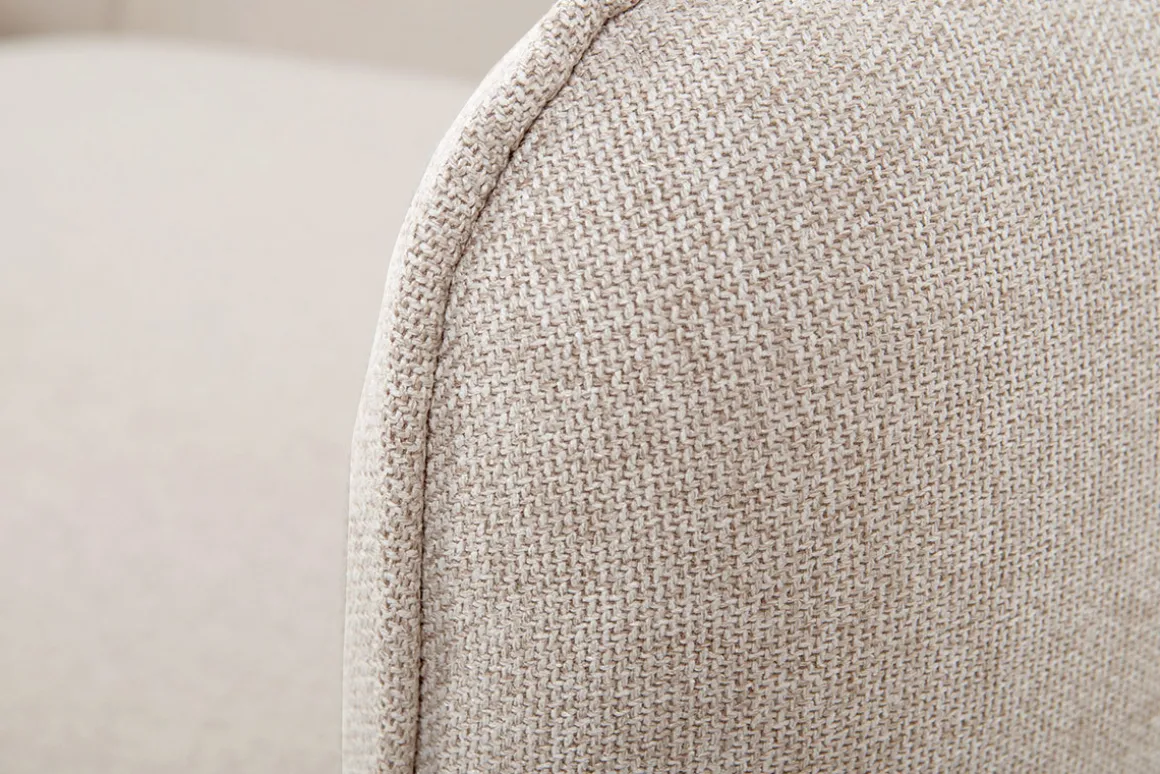 Cheap Miliboo Sofá cama con chaise longue 3-4 plazas con canapé de tela beige y madera clara DRISS