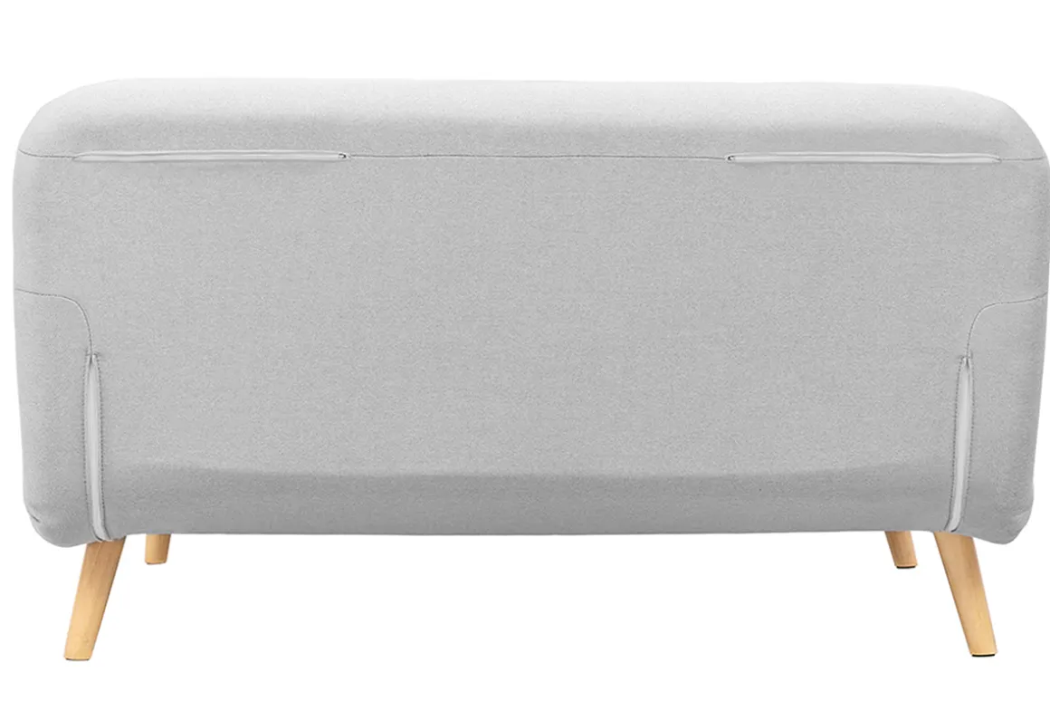 Hot Miliboo Sofá cama convertible 2 plazas en tejido gris claro AMIKO