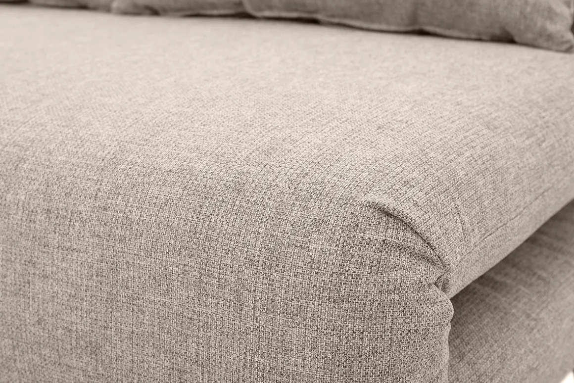 Cheap Miliboo Sofá cama de 2 plazas convertible en tela topo y madera clara AMIKO