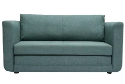 Hot Miliboo Sofá cama de 2 plazas de tela verde gris LEON