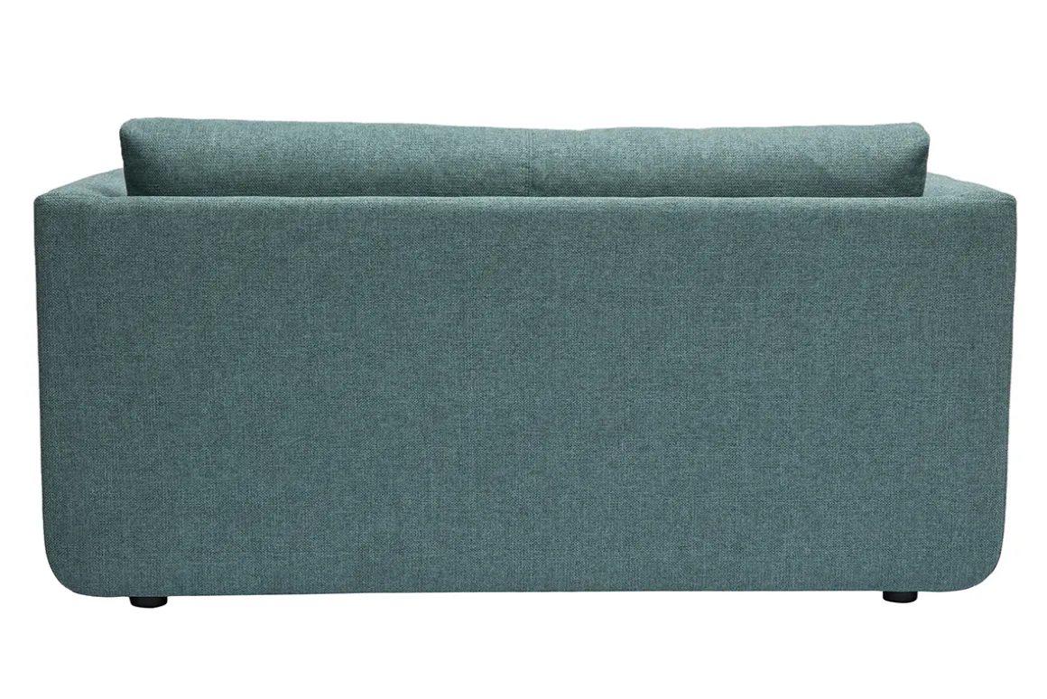 Hot Miliboo Sofá cama de 2 plazas de tela verde gris LEON