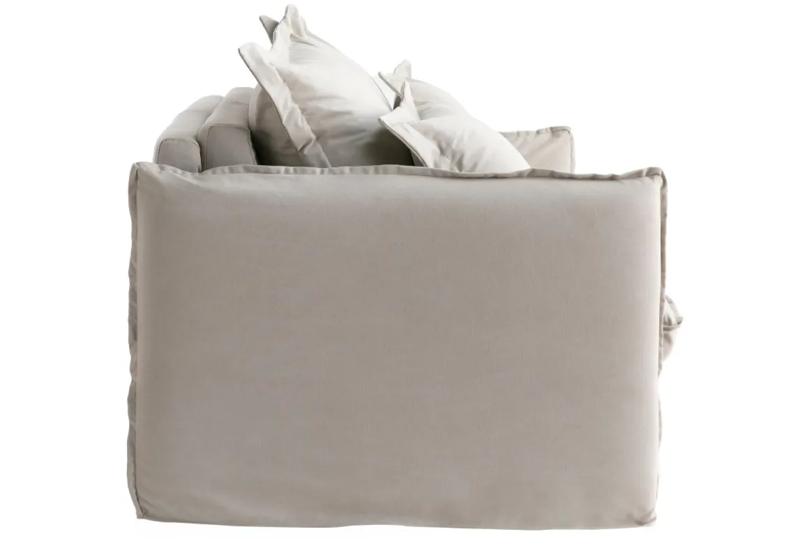 Sale Miliboo Sofá cama desenfundable de algodón beige ALDO