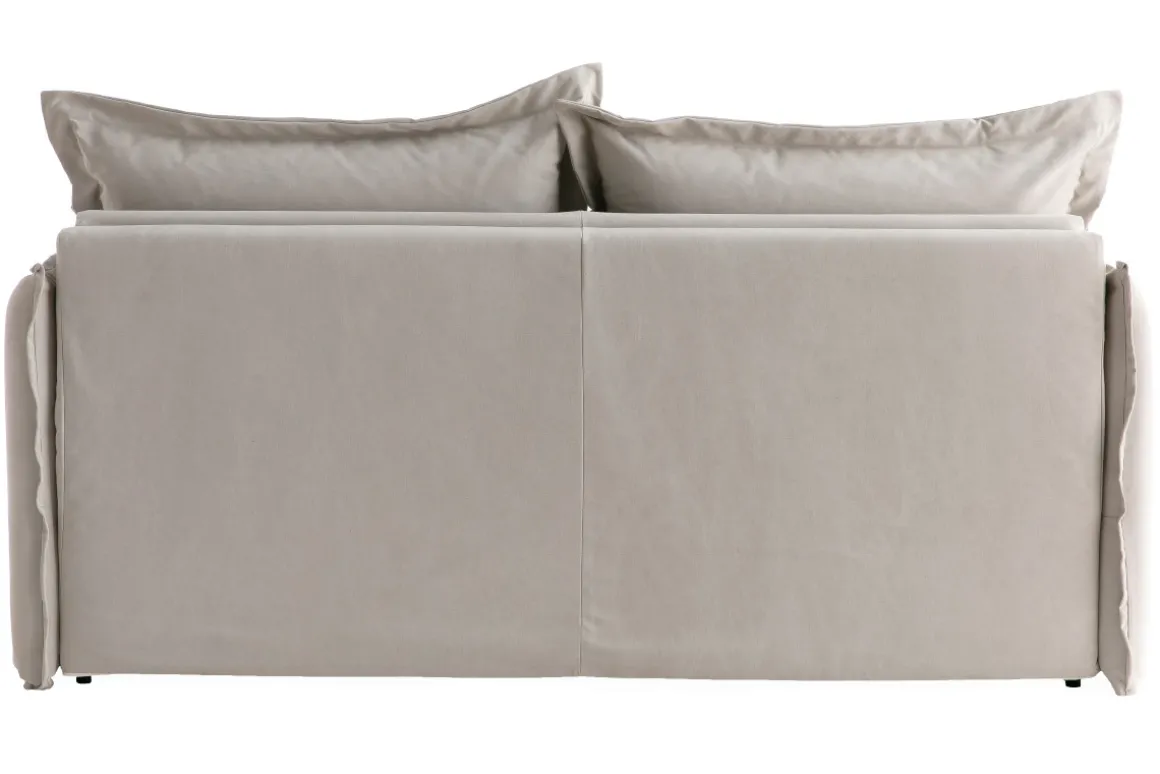 Sale Miliboo Sofá cama desenfundable de algodón beige ALDO