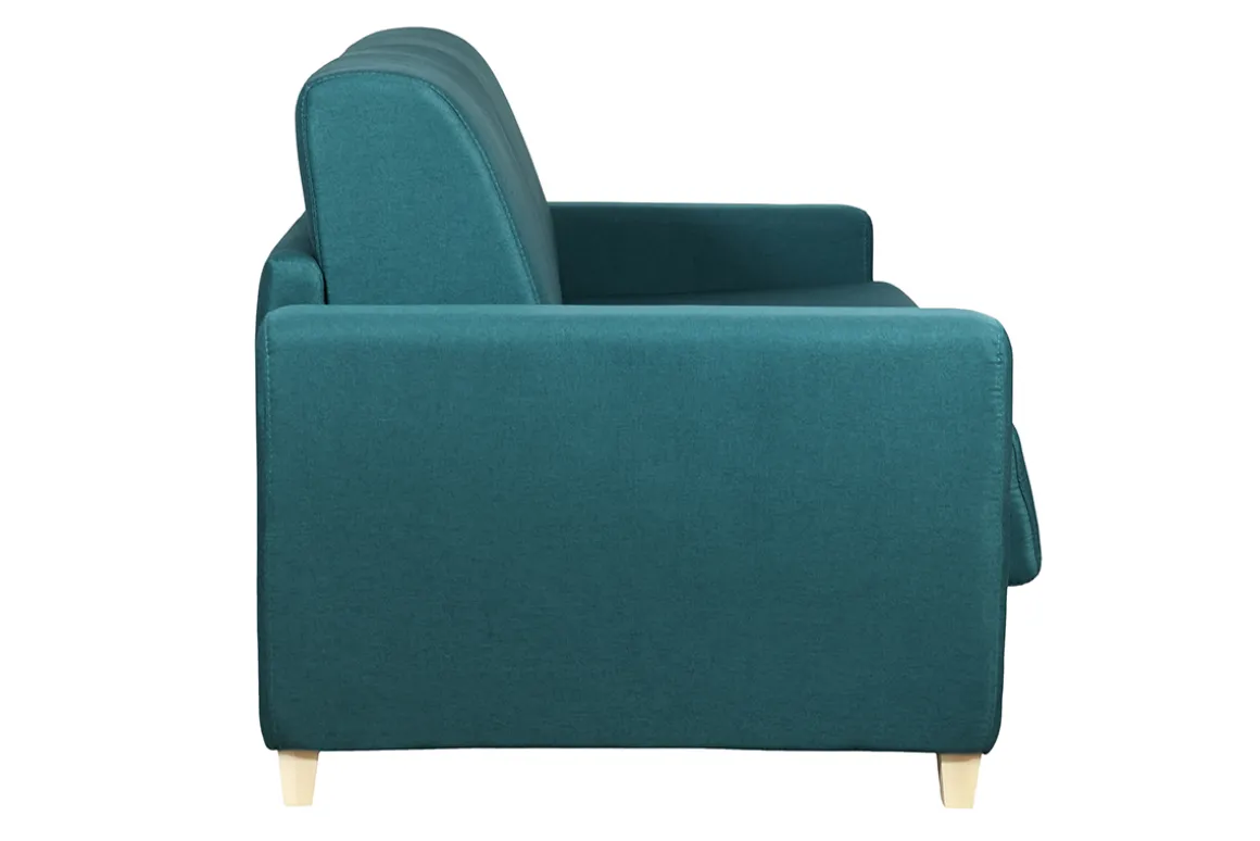 Sale Miliboo Sofá cama nórdico azul petróleo con colchón de 18 cm GRAHAM