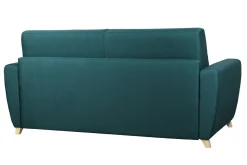 Sale Miliboo Sofá cama nórdico azul petróleo con colchón de 18 cm GRAHAM