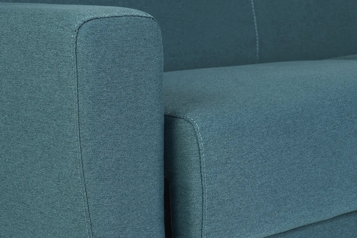 Sale Miliboo Sofá cama nórdico azul petróleo con colchón de 18 cm GRAHAM