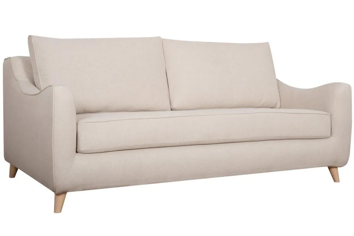 Best Miliboo Sofá cama nórdico 3 plazas beige VENDOME