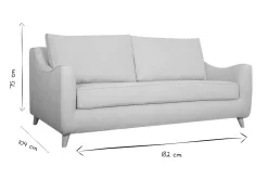 Best Miliboo Sofá cama nórdico 3 plazas beige VENDOME