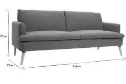 New Miliboo Sofá cama nórdico 3 plazas verde STEWART