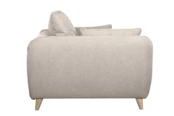 Best Sale Miliboo Sofá cama 3plazas nórdico de tela beige natural con colchón de 10 cm CREEP