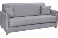 Hot Miliboo Sofá cama 3 plazas nórdico gris claro con colchón de 18 cm SKANDY