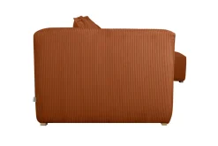 Store Miliboo Sofá chaise longue a la derecha de diseño de pana color terracota 3-4 plazas - PANAM
