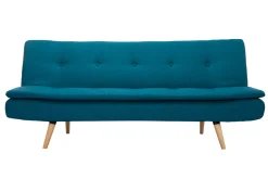 Shop Miliboo Sofá convertible 3 plazas azul petróleo SENSO