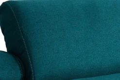 Outlet Miliboo Sofá convertible 3 plazas 140 × 190 cm azul pavo real GOYA