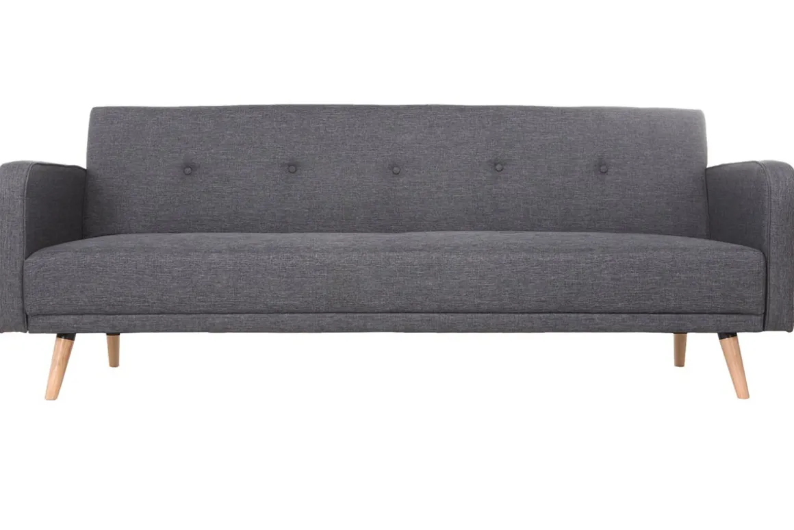New Miliboo Sofá convertible 3 plazas diseño escandinavo gris oscuro ULLA
