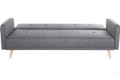 New Miliboo Sofá convertible 3 plazas diseño escandinavo gris oscuro ULLA