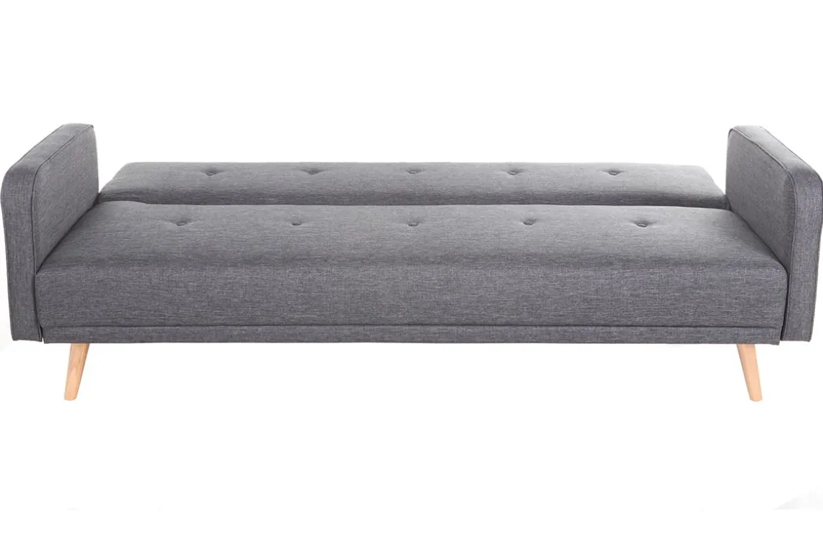 New Miliboo Sofá convertible 3 plazas diseño escandinavo gris oscuro ULLA