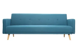 Sale Miliboo Sofá convertible 3 plazas diseño escandinavo azul ULLA