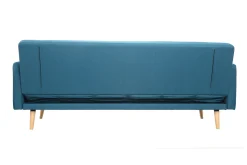 Sale Miliboo Sofá convertible 3 plazas diseño escandinavo azul ULLA