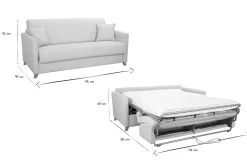 Hot Miliboo Sofá convertible 3 plazas nórdico beige SKANDY