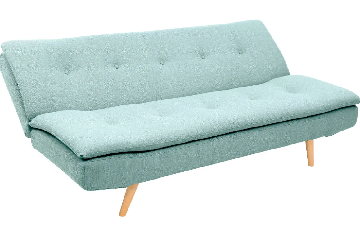 Cheap Miliboo Sofá convertible diseño escandinavo 3 plazas azul lago SENSO