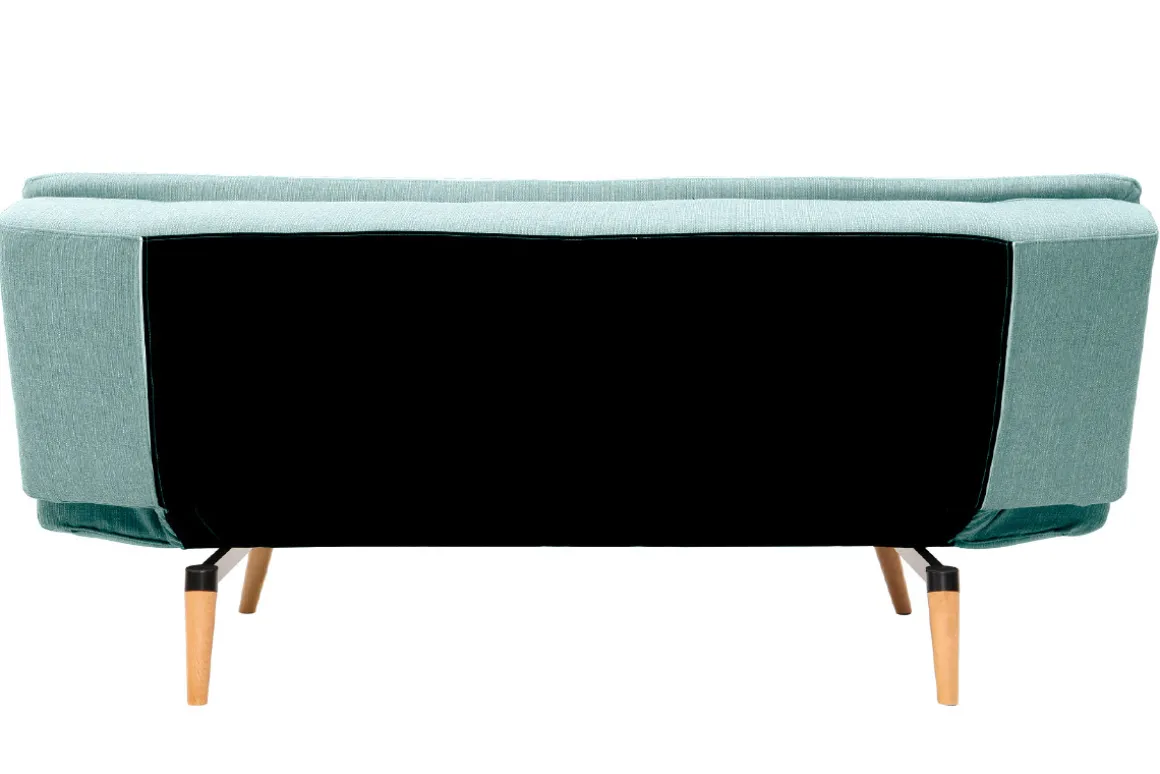 Cheap Miliboo Sofá convertible diseño escandinavo 3 plazas azul lago SENSO