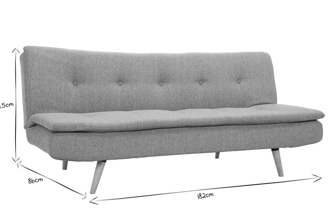 Cheap Miliboo Sofá convertible diseño escandinavo 3 plazas azul lago SENSO