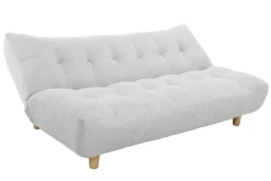Online Miliboo Sofá convertible diseño escandinavo gris y roble YUMI