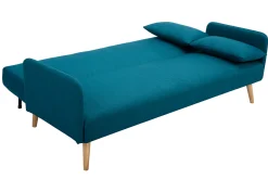 Fashion Miliboo Sofá convertible nórdico 3 plazas azul petróleo LULA