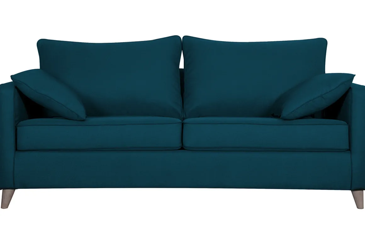 Cheap Miliboo Sofá convertible nórdico 3 plazas azul petróleo PAPEL