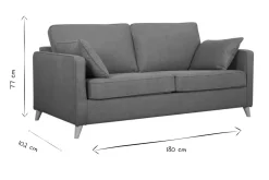 Cheap Miliboo Sofá convertible nórdico 3 plazas azul petróleo PAPEL