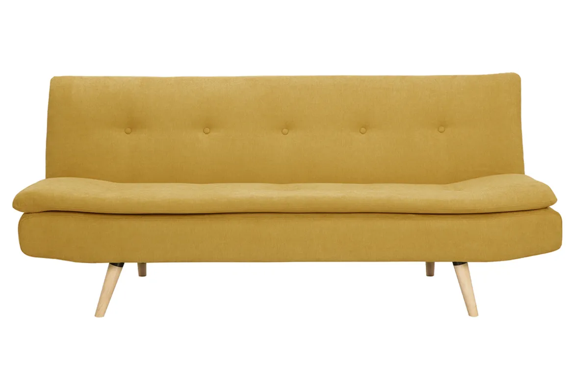 Cheap Miliboo Sofá convertible nórdico 3 plazas amarillo SENSO