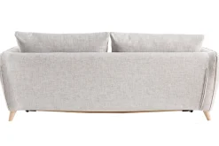 New Miliboo Sofá convertible nórdico 3 plazas gris claro CREEP