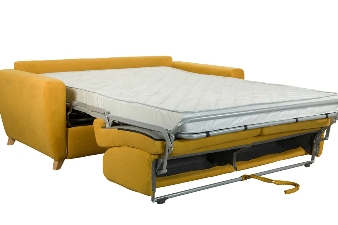 Cheap Miliboo Sofá convertible nórdico amarillo mostaza GRAHAM