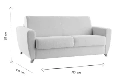 Sale Miliboo Sofá convertible nórdico gris claro y madera GRAHAM