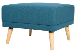 Clearance Miliboo Sofá de esquina convertible escandinavo azul ULLA