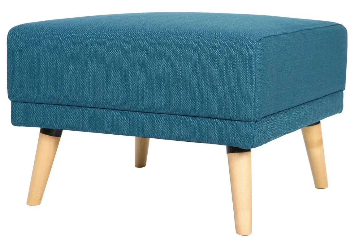 Clearance Miliboo Sofá de esquina convertible escandinavo azul ULLA
