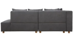 Flash Sale Miliboo Sofá de esquina efecto terciopelo gris HARLEM