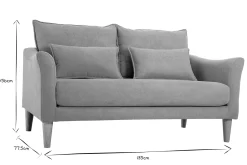 Best Sale Miliboo Sofá de estilo nórdico tejido amarillo mostaza con efecto aterciopelado 2 plazas KATE