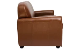 Outlet Miliboo Sofá de piel 3 plazas vintage marrón CLUB