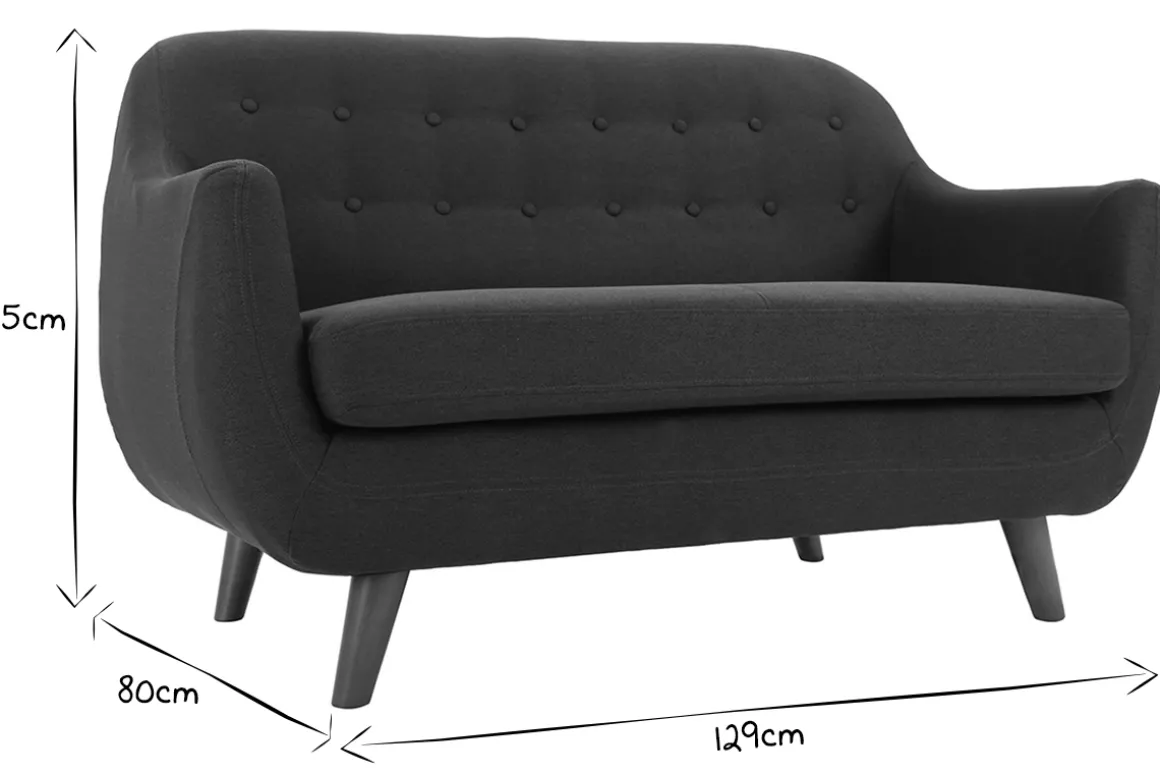 Best Miliboo Sofá diseño 2 plazas azul YNOK