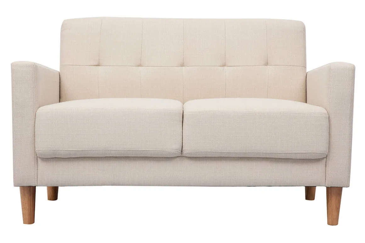 Store Miliboo Sofá diseño 2 plazas beige MOON