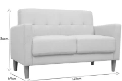 Store Miliboo Sofá diseño 2 plazas beige MOON