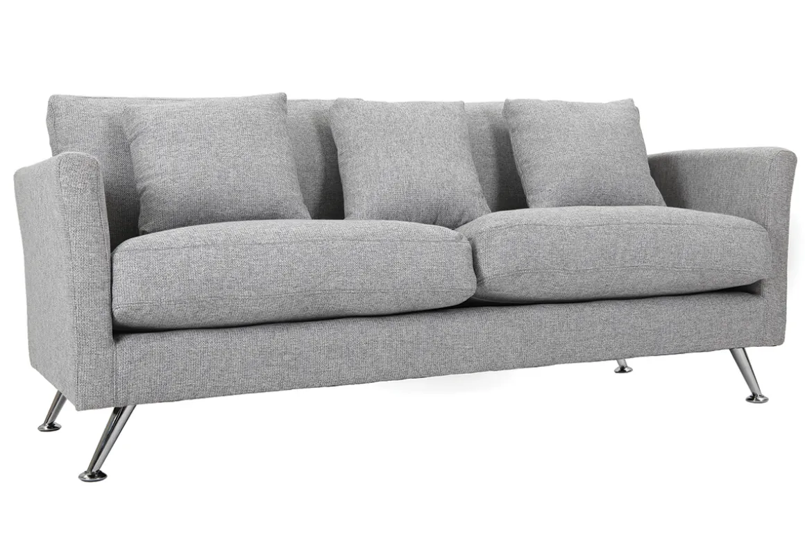 Discount Miliboo Sofá diseño 3 plazas diseño gris claro VOLUPT