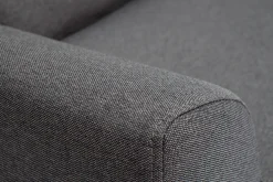 Flash Sale Miliboo Sofá diseño 3 plazas tejido gris oscuro patas roble EKTOR