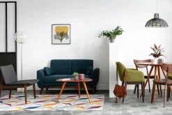 Flash Sale Miliboo Sofá diseño 2 plazas tejido natural y patas roble EKTOR